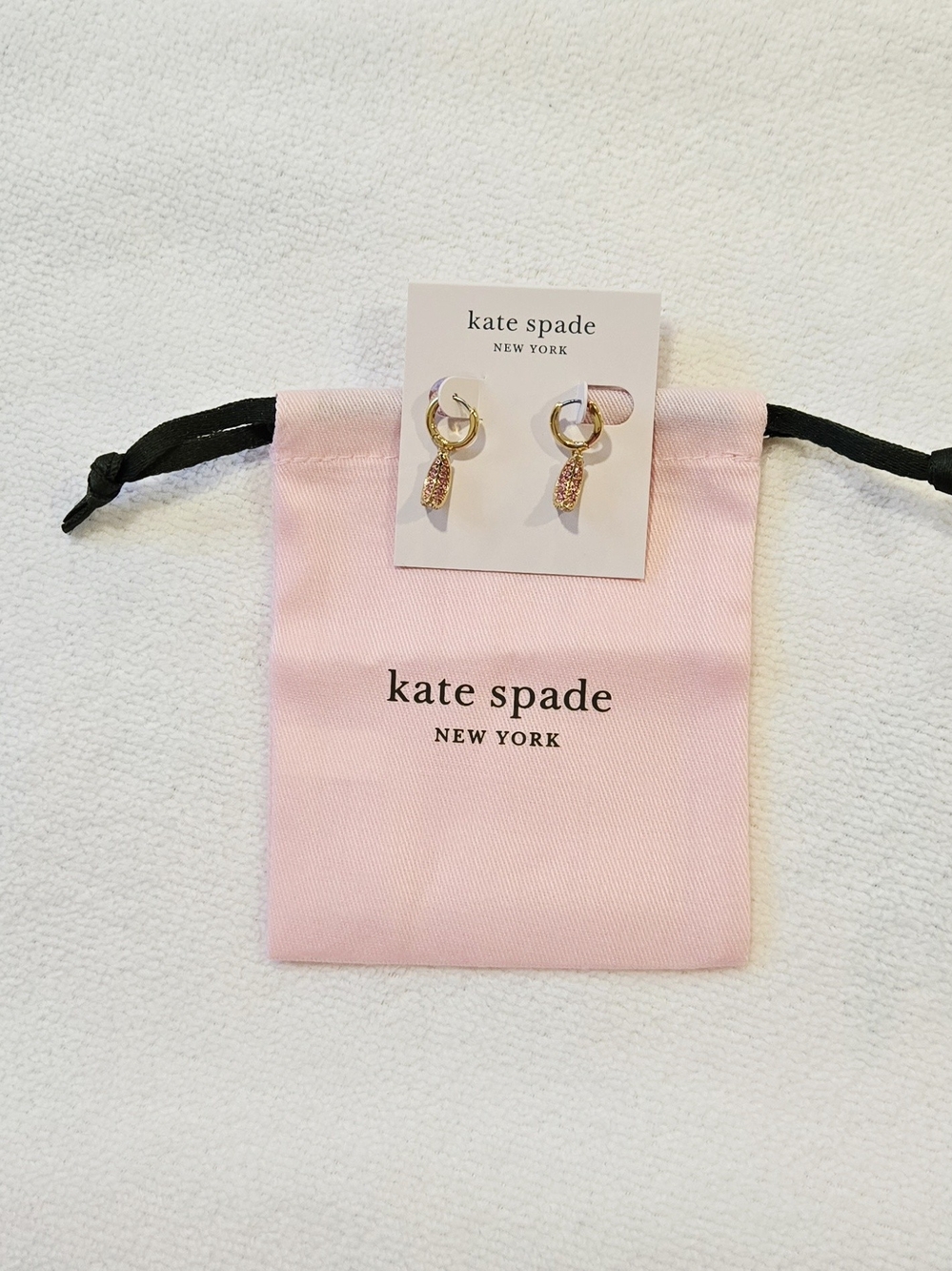 Kate Spade NWT Fruit Salad Stud Gold-Tone And Pink Earrings